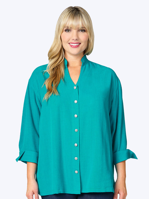 Tianello Plus TENCEL™ Taipei Blouse-Acapulco