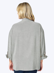 Tianello Plus Sized TENCEL™ "Taipei" Blouse-Bardot