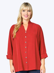 Tianello Plus TENCEL™ Taipei Blouse-Fire