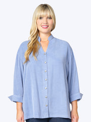 Tianello Plus TENCEL™ Taipei Blouse-Periwinkle
