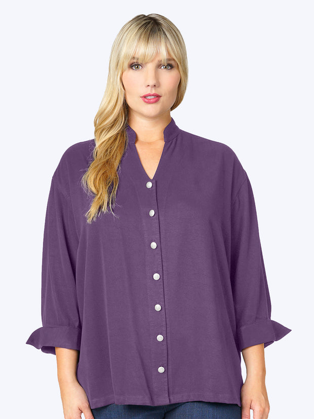 Tianello Plus TENCEL™ Taipei Blouse-Purple