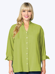 Tianello Plus TENCEL™ Taipei Blouse-Spring Green