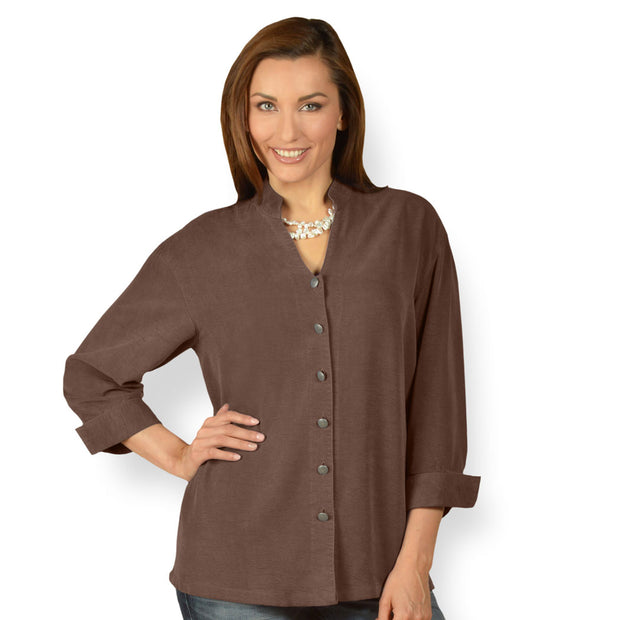 Tianello-TENCEL™ Taipei Blouse-Expresso