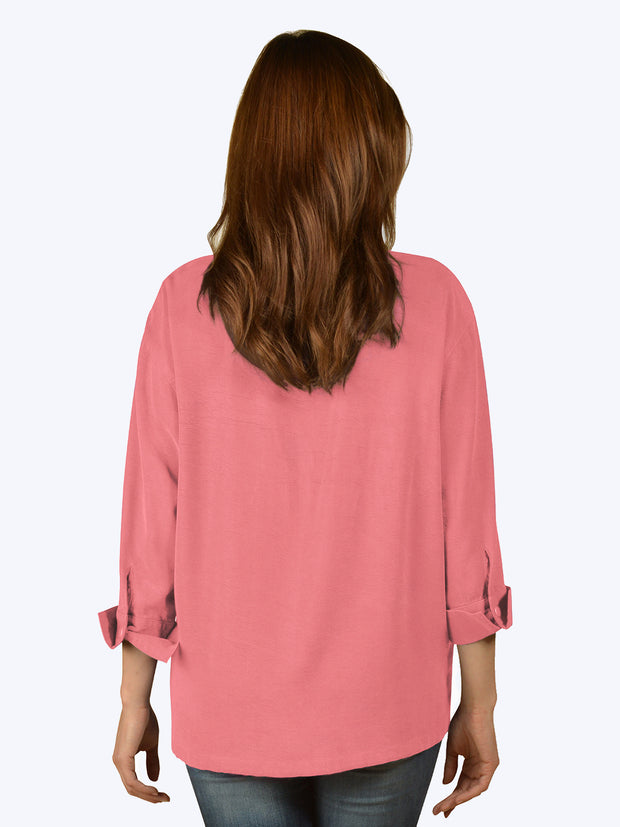 Tianello TENCEL™ "Taipei" Blouse-Flamingo