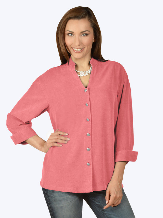 Tianello TENCEL™ "Taipei" Blouse-Flamingo