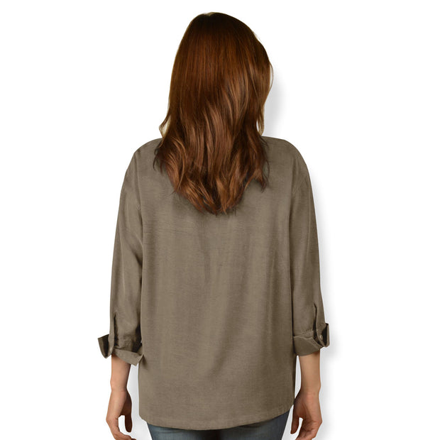 Tianello TENCEL™ "Taipei" Blouse-Moss