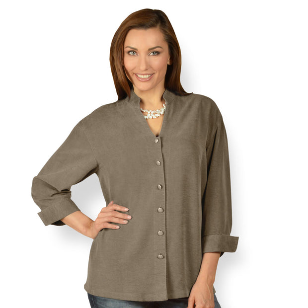 Tianello TENCEL™ "Taipei" Blouse-Moss