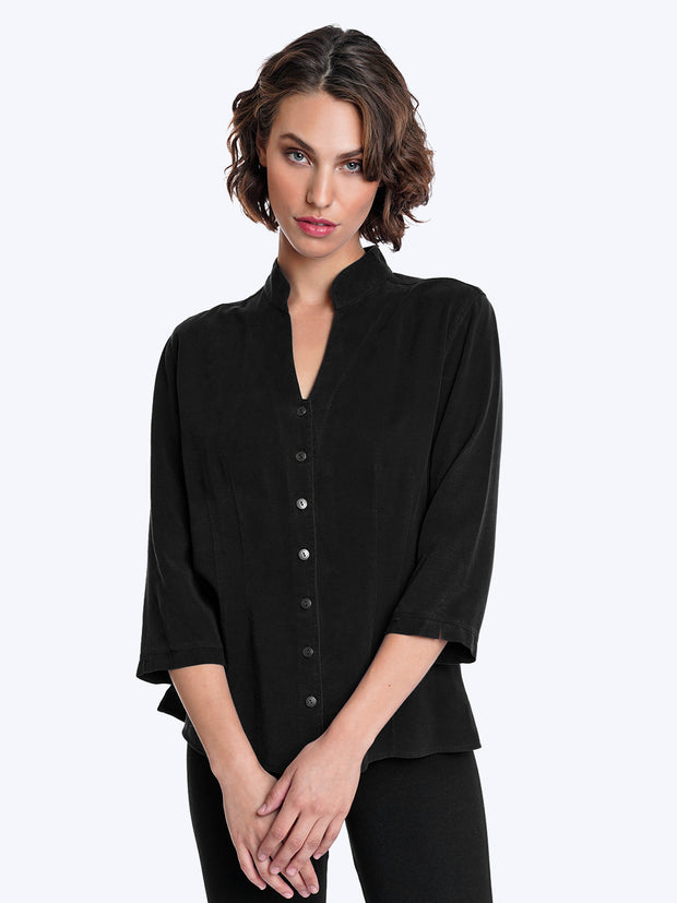 Tianello TENCEL™ "Dynasty" Blouse-Black