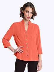Tianello TENCEL™ "Dynasty" Blouse-Coral