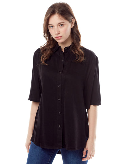 Tianello TENCEL™ Camp Shirt-Black