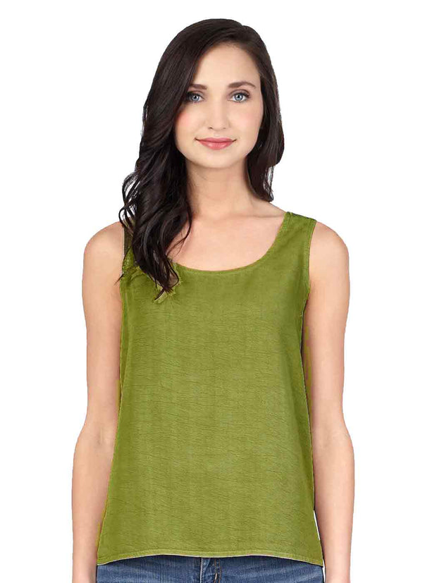 Tianello TENCEL™ Crop Tank -Scottish Green