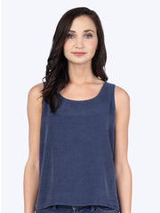 TENCEL™ Crop Tank-Cobalt