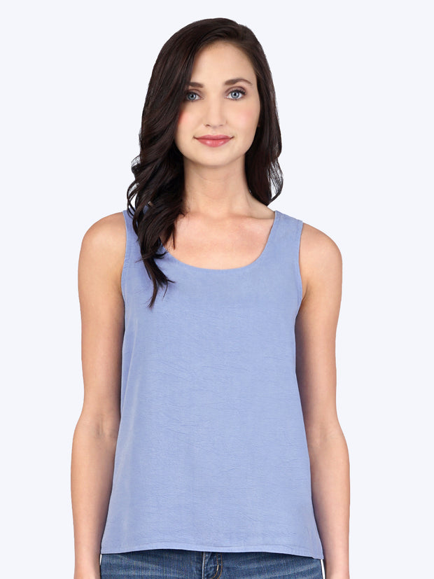 TENCEL™ Crop Tank-Periwinkle