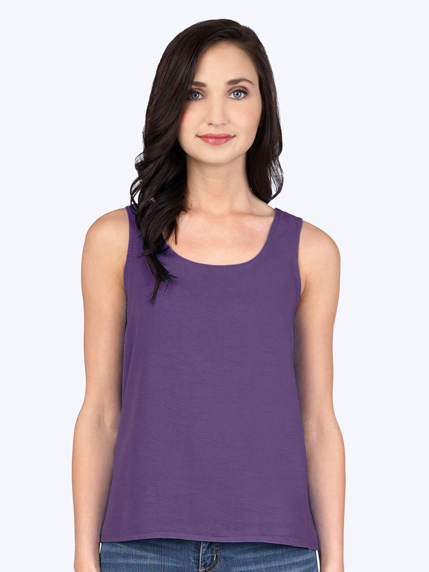 TENCEL™ Crop Tank-Purple