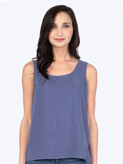 TENCEL™ Crop Tank-Sapphire Blue