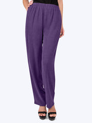 Tianello TENCEL™ Plus Sized Oprah Pant-Purple