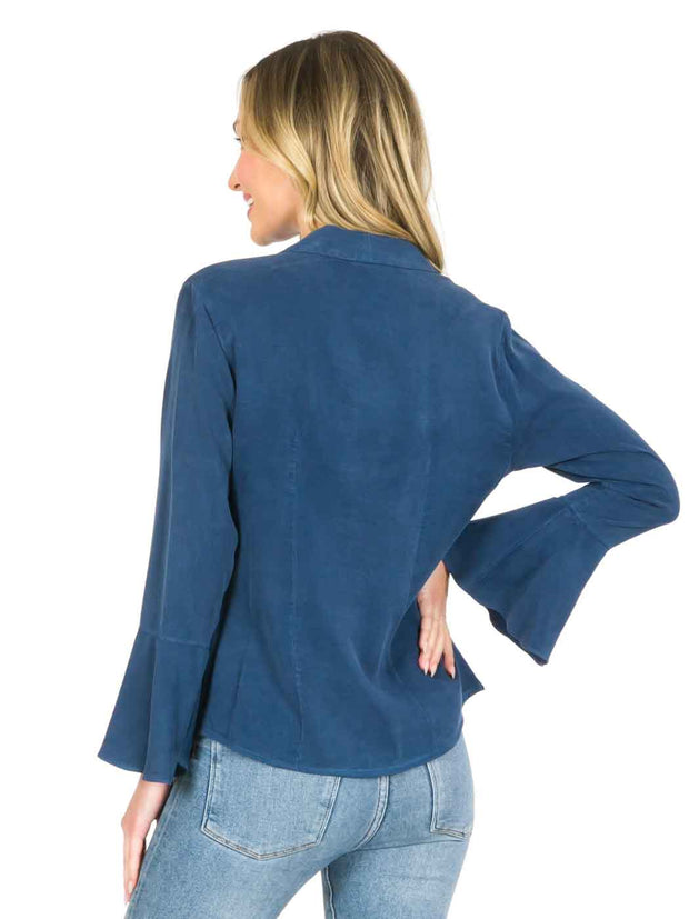 Tianello TENCEL™ "Chloe" Blouse-Cobalt Blue