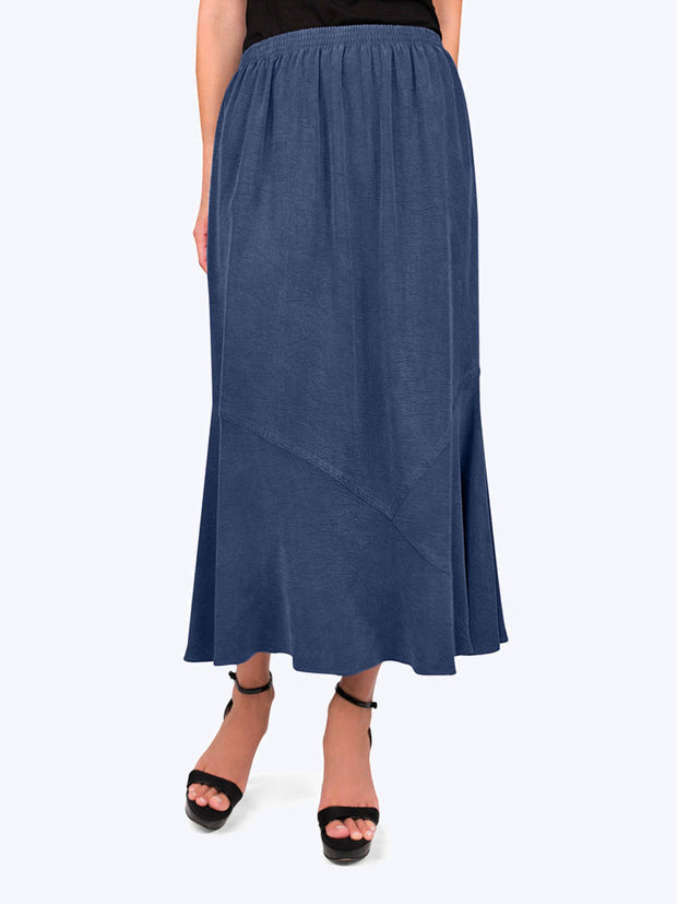 Tianello TENCEL™ Panel Skirt-Cobalt