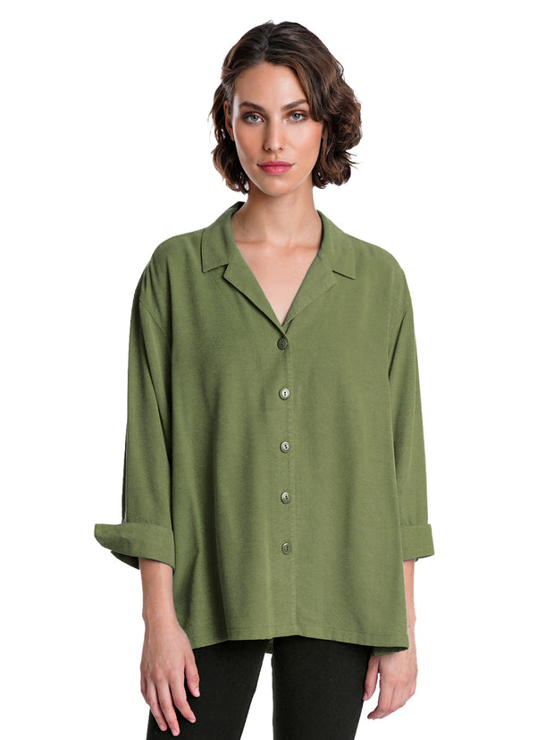 Tianello TENCEL™ "Aida" Blouse -Spanish Olive