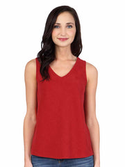 Tianello "Ivy" Light Weight TENCEL™ Erika Bias Tank TopPomegranate