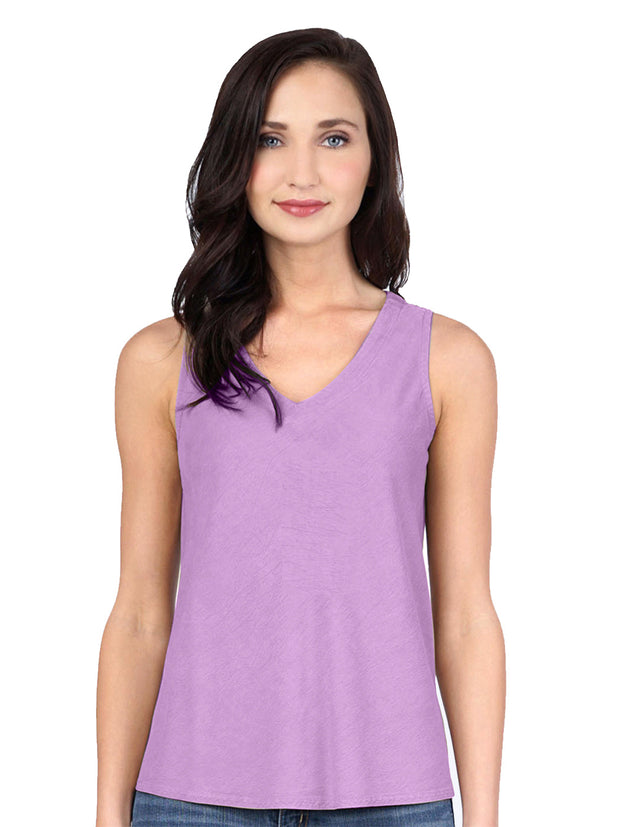 Tianello Plus sized TENCEL™ Erika Bias Tank-Lychee