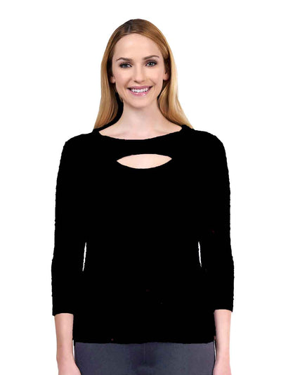 Tianello TENCEL™ Whisper Knit Bon Bon Ballet Tee-Black