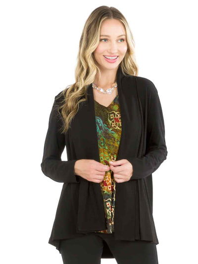 Tianello TENCEL Knit Jersey "Aneza" Jacket-Black