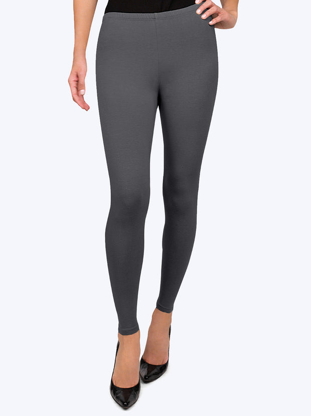 Tianello TENCEL™ "Whisper" Knit Classic Legging-Coal