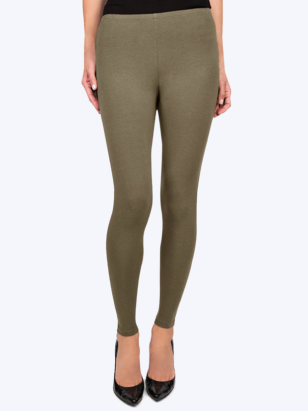 Tianello TENCEL™ "Whisper" Knit Classic Legging-Moss