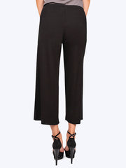 Tianello TENCEL™ Whisper Knit Flood Pant-Black