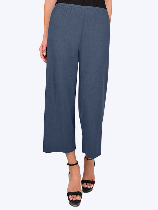 Tianello TENCEL™ Whisper Knit Flood Pant-Cobalt