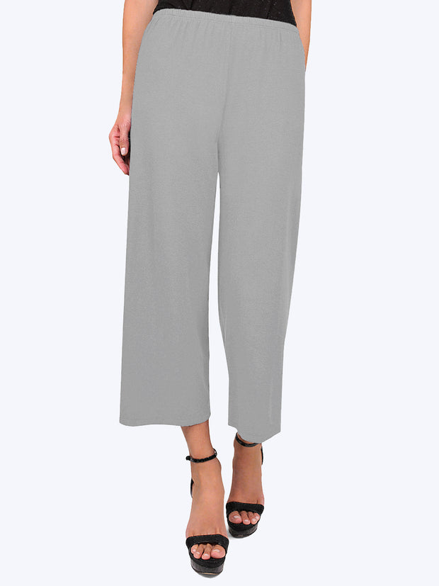 Tianello TENCEL™ Whisper Knit Flood Pant-Slate