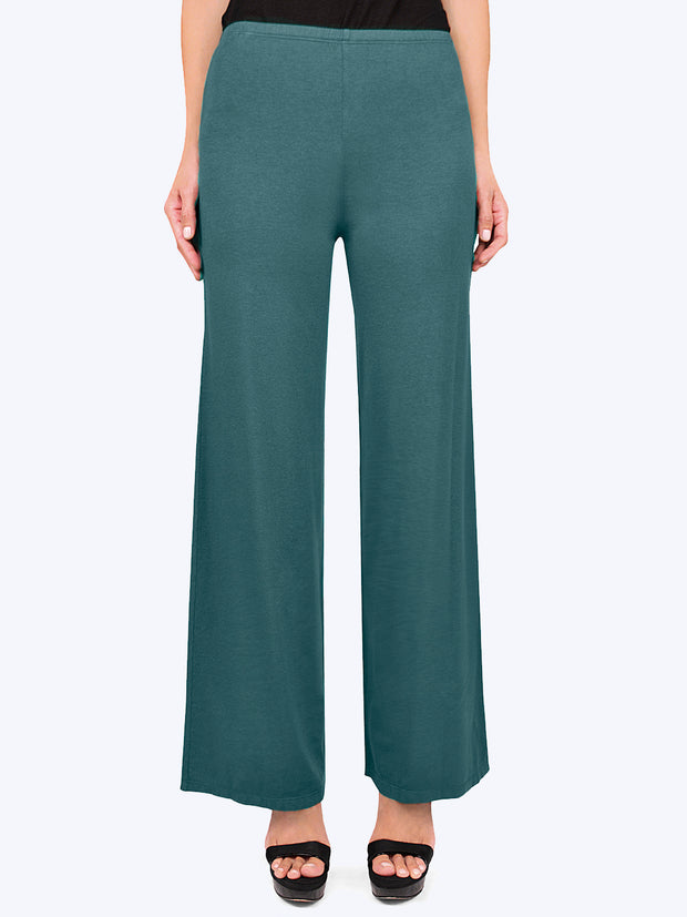 Tianello TENCEL™ Whisper Knit Palazzo Pant-Vera Cruz