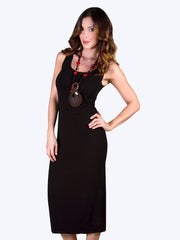 Tianello TENCEL™ Whisper Knit Heidi Tank Dress-Black