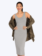 Tianello TENCEL™ Whisper Knit Heidi Tank Dress-Slate
