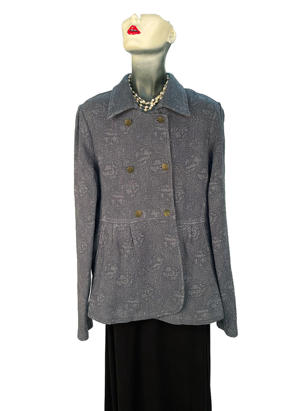 Tianello TENCEL™ Cotton Jacquard Chelsea Jacket-Coal