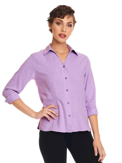 TENCEL™ Linen "Suzy"Blouse-Lychee