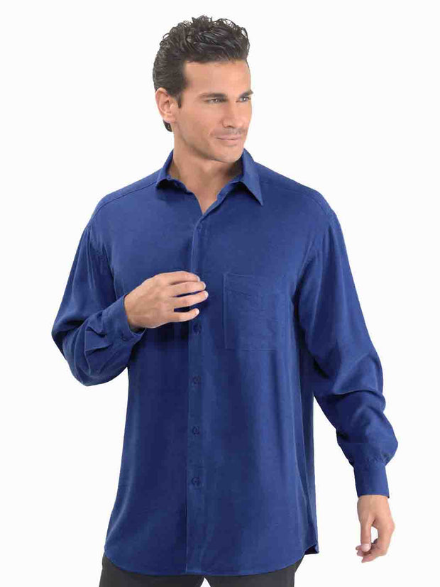 Tianello TENCEL™ Men's ""Best Damn Shirt" "Long"-Electric Blue