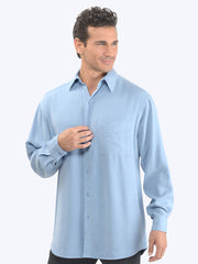TENCEL™ Men's ""Best Damn Shirt"-Milky Blue