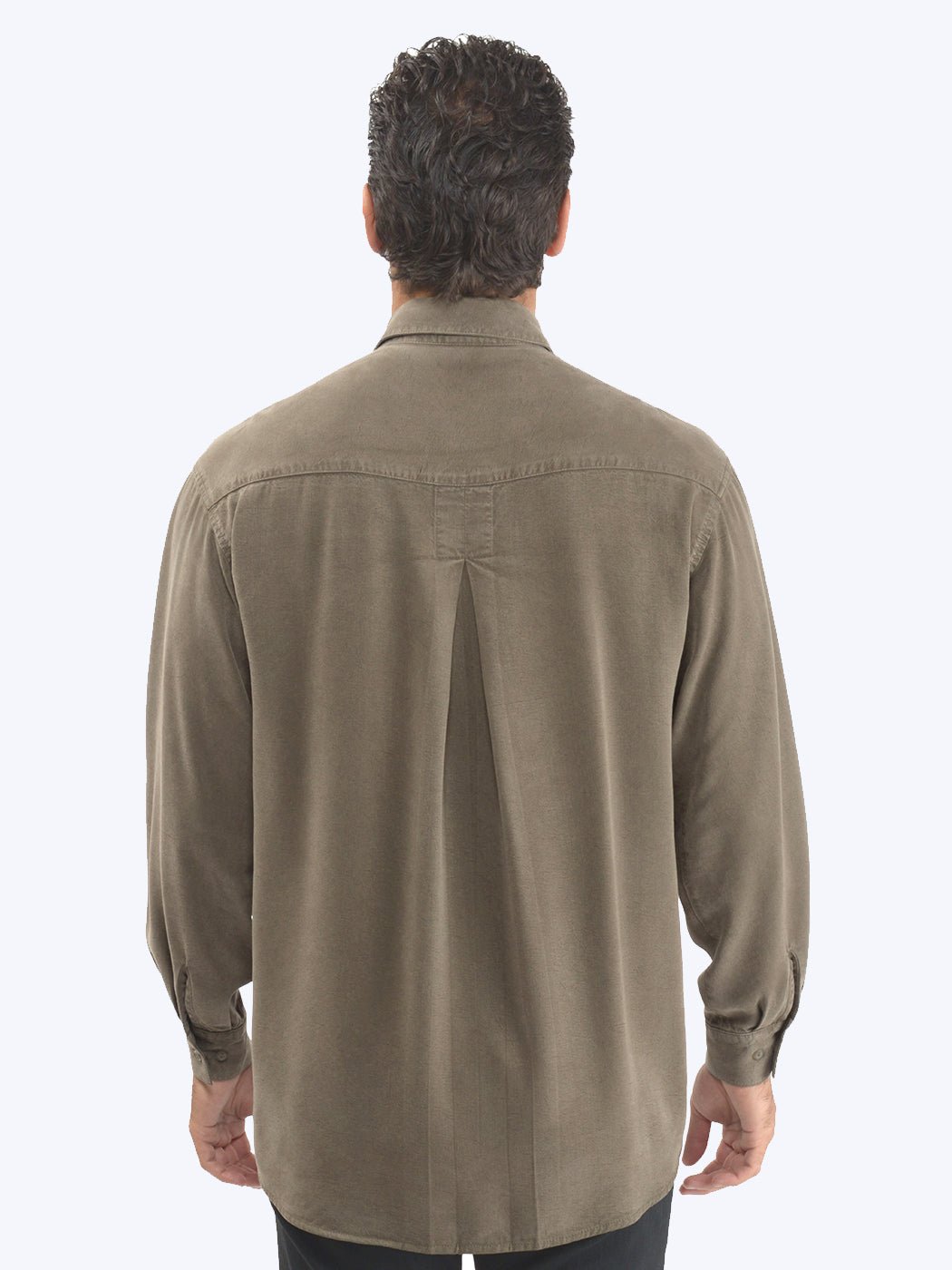 シャツ TRILLION Essential cut overfit man to man MOCHA BROWN TRFMT0 Men's Mocha Relaxed Moleskin Button Up Shirt