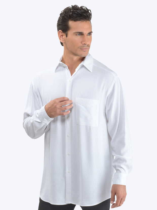 Tianello TENCEL™-;Linen Men's  "Big Shirt"-White