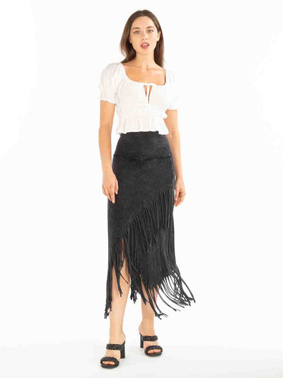 Tianello™ Knit Paloma Skirt-BLACK